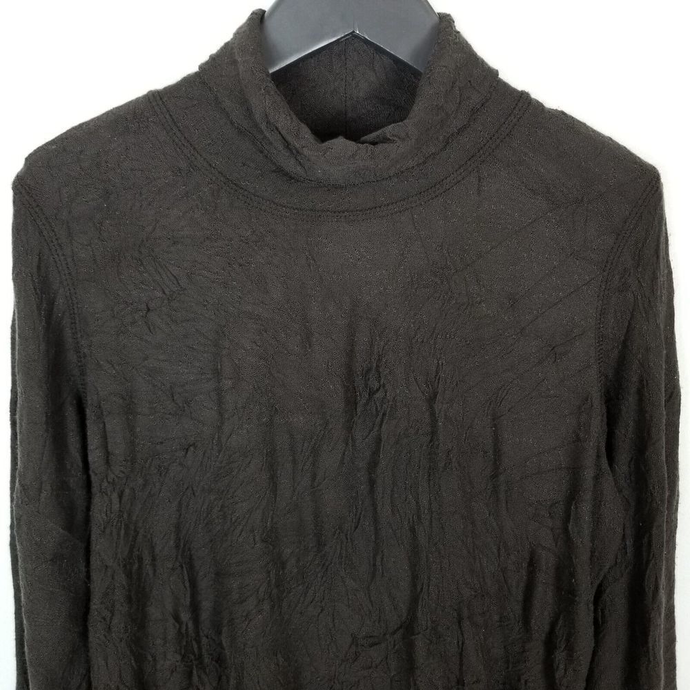 Sno‎ Skins Womens Turtleneck Top Size L Stretch Brown Long Sleeve